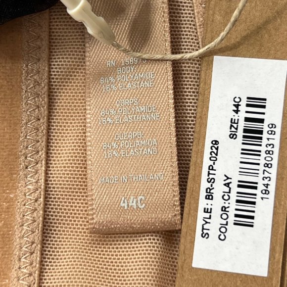 SKIMS Ultra Fine Mesh Strapless Bra Underwire Convertible 44C Clay - Picture 12 of 16